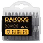 Dakcos 20 Piece T20 Torx Bit Set, 25mm Short Screwdriver S2 Alloy Steel. Fixed Price $16.99.
