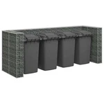 Gabion Wall For Garbage Bins Galvanized Steel 126"x39.4"x47.2". Fixed Price $435.50.