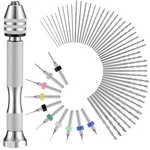 Mudder 57pcs Micro Drill Bits & Pin Vise Set, 46 Pcs Hand Twist Drills Silver. Fixed Price $25.99.