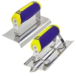 Concrete Tools Set Stainless Steel Hand Edger (6" X 3", Yellow, Blue. Fixed Price $23.75.