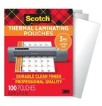 Scotch Thermal Laminating Pouches, 100-pack, 8.9 X 11.4 In, Letter Size, 3 Mil. Fixed Price $12.94.