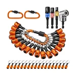 18 Pcs Drill Bit Holder Keychains, 3 1/4 3/8 1/2 Socket Hex Shank Screwdr.... Fixed Price $37.06.