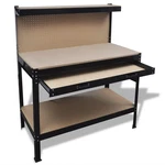Workbench W/ Pegboard And Drawer Steel Table Garage Workshop Storage Vidaxl. Fixed Price $150.99.
