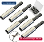 Tekprem 1/4" Strong Magnetic Extension Bit Holder, 5 Pack Hex Shank Screwdriver. Fixed Price $16.08.