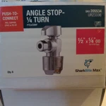 (6pc) Sharkbite Ur23336 1/2x1/4 Angle Stop - 1/4 Turn. Fixed Price $59.99.