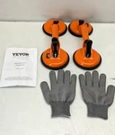 2-vevor Vacuum Suction Cup Double Glass Lifter 4.7" Aluminum Handle With Gloves. Fixed Price $25.99.