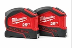 2 Pack Milwaukee 48-22-6825 25 Ft Compact Blade Protection Auto Lock Tape. Fixed Price $32.00.