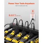 4tier Tool Organizer Cart With Charging Station 8 Ac Outlet Floor Stand. Fixed Price $81.51.