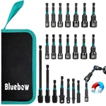 Bluebow 21 Pcs Magnetic Nut Driver Set Impact Socket Sae Metric Drill Bits Bag. Fixed Price $25.99.