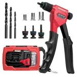 Arrow 8" Rivet Nut Gun Kit With 3pc Mandrels 75pcs Rivnuts 3pcs Drills. Fixed Price $38.99.