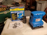 Palm Sander, Drill Master Hand Orbital Sander 40070 Open Box. Fixed Price $25.00.