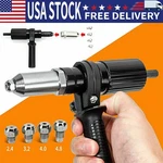Electric Rivet Nut Gun Cordless Drill Pop Adapter Riveting Riveter Insert Tool. Fixed Price $14.39.