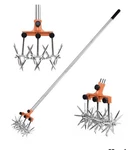 Adjustable Rotary Cultivator Tiller 57" Stainless Steel Hand Tool For Soil. Fixed Price $37.57.