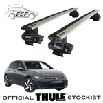 Thule Wingbar Evo Silver Roof Bars Set To Fit Vw Golf Mk.8 Hatchback 20-25 Pair. Fixed Price $375.03.