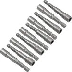 10 Pcs 1/4 Inch/ 6mm Hex Nut Driver Magnetic Extension Socket Drill 1/4(6mm). Fixed Price $18.48.