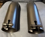 Autosaver88 Turn Down Exhaust Tip 3" Inlet Outlet 12" Long Tail Black. Fixed Price $53.00.