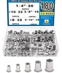 304 Stainless Steel Rivet Nut Threaded Insert Nutsert 180 Pcs 5 Sizes Kit. Fixed Price $38.55.