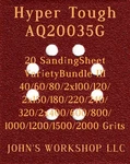 Hyper Tough Aq20035g - 17 Different Grits 20 Sheet Variety Bundle Iii. Fixed Price $19.99.