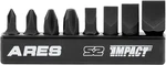 Ares 70013-8-piece S2 Steel Impact Driver Bit Set - Includes Phillips 1,2,3,4 An. Fixed Price $25.99.