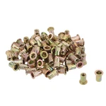 Uxcell 100 Pcs Zinc Plated Carbon Steel Rivet Nut Flat Head 1/4-20unc, Yellow. Fixed Price $17.44.