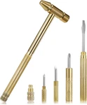 6 In 1 Small Hammer, Metal Mini Hammer Portable Multitool Hammers With Gold. Fixed Price $10.89.