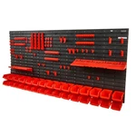 Vevor Wall Mounted Storage Bins, 30-bin Parts Rack Organizer Garage Plastic Shop. Fixed Price $61.48.