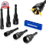 Workpro 6 Pcs Magnetic Nut Driver Set, Metric & Sae, 1/4" Hex Shank, Drill Socke. Fixed Price $16.23.