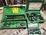 Greenlee Slug Buster Quick Draw 1804 Ratchet Knockout Punch Driver Set. Fixed Price $750.00.