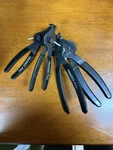 Set Of 4 Trades Pro Push Button Retaining Snap Ring Pliers. Fixed Price $60.00.