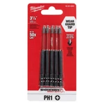 Milwaukee 48-32-4565 #1 Phillips Impact 3-1/2 Power Bits 5 Pk. Fixed Price $19.94.