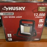 Husky 12000 Lumen Led Portable Corded Work Light K40569 - For Parts Or Repair. Fixed Price $42.00.