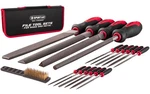Spurtar 18pcs Metal File Set 4pcs Long 12pcs Needle Black, Red. Fixed Price $27.99.