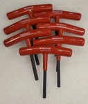 7pc - Bondhus 6mm Hex Flat End T-handle 47468 Wrench 4-1/8in Long, New Unused. Fixed Price $23.00.