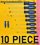 Kobalt 10-piece 6" Magnetic Screwdriver Set Pro Grip Hand Tool Kit. Fixed Price $31.76.