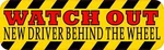 10x3 Watch Out New Driver Behind The Wheel Bumper Magnet Caution Decal Magnets. Fixed Price $10.99.