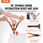 16" Rivet Nut Tool, 10-24 With Carrying Case. Fixed Price $55.63.
