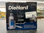 Diehard Dh20028 12 Ton Hydraulic Bottle Jack Lifting Range 9.06" - 18.31". Fixed Price $59.99.