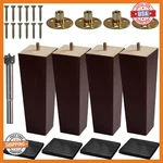 Vasgor Set Of 4 Wood Furniture Legs (drill Bit Included) - Square Sofa Legs, Cou. Fixed Price $43.07.