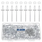 Jtarea 250pcs 1/8" X 1/4" Silver Aluminum Pop Rivets With Stainless 1/8*1/4. Fixed Price $10.42.