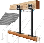 2pack 3.6" Saddle Stainless Steel Roof Riser For Patio Pergola(enhanced). Fixed Price $70.99.