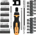 Mulwark 63pc Magnetic Ratcheting Screwdriver Bit Set Multibit Screw. Fixed Price $34.98.