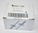Wensilon 150 Piece 3/16" X 1/2" Large Cap Open End Aluminum Blind Rivets. Fixed Price $13.59.