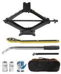 2 Ton Scissor Jack And Stand - Portable Tire Changing Kit With Lug Wrench, Li.... Fixed Price $53.47.