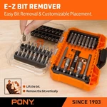 Pony 45pc Screwdriver Bit Set 1/4" Hex 1" 2" 3-1/2" S2 Steel Usa. Fixed Price $18.99.