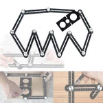 Multi-angle Measuring Ruler - 12-side Hole Positioning Aluminum Alloy Templat.... Fixed Price $25.32.
