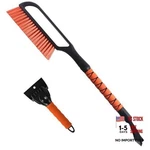 Yeecopon 27" Snow Brush & Ice Scraper For Car Windshield, A Orange. Fixed Price $25.22.