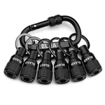 Elead 6-piece Bit Holder Key Chain, 1/4 Inch Black Hex Shank Holders. Fixed Price $20.80.