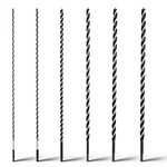 6pcs Auger Drill Bit Set 18" Long Quick Change Hex Shank Tri-flute Wood. Fixed Price $70.79.