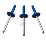 Large Head Blue Exploding Rivets Pop Rivet 50 Ct. Tri-fold Racing Fasteners Imca. Fixed Price $14.50.
