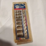Vtg Great Neck 9pc 1/2" Drive Metric Socket Set, 8 #950m Made In Taiwan. Fixed Price $39.49.